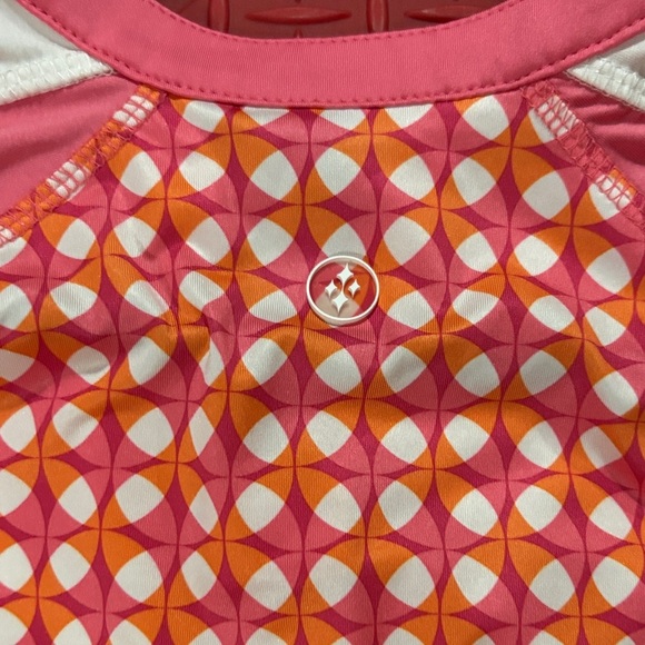 Jofit Pink and White Patterned Button Down Shirt - Picture 4 of 5